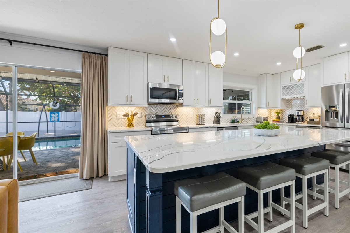 Our kitchen also has a direct access to the pool area.