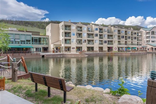 A nice view from the lake overlooking the Lakeside Complex. 