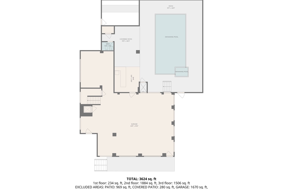 Ground Floor, Floor Plan | On Beach Time | 6 30th Ave, Isle of Palms, SC | IOP Escapes