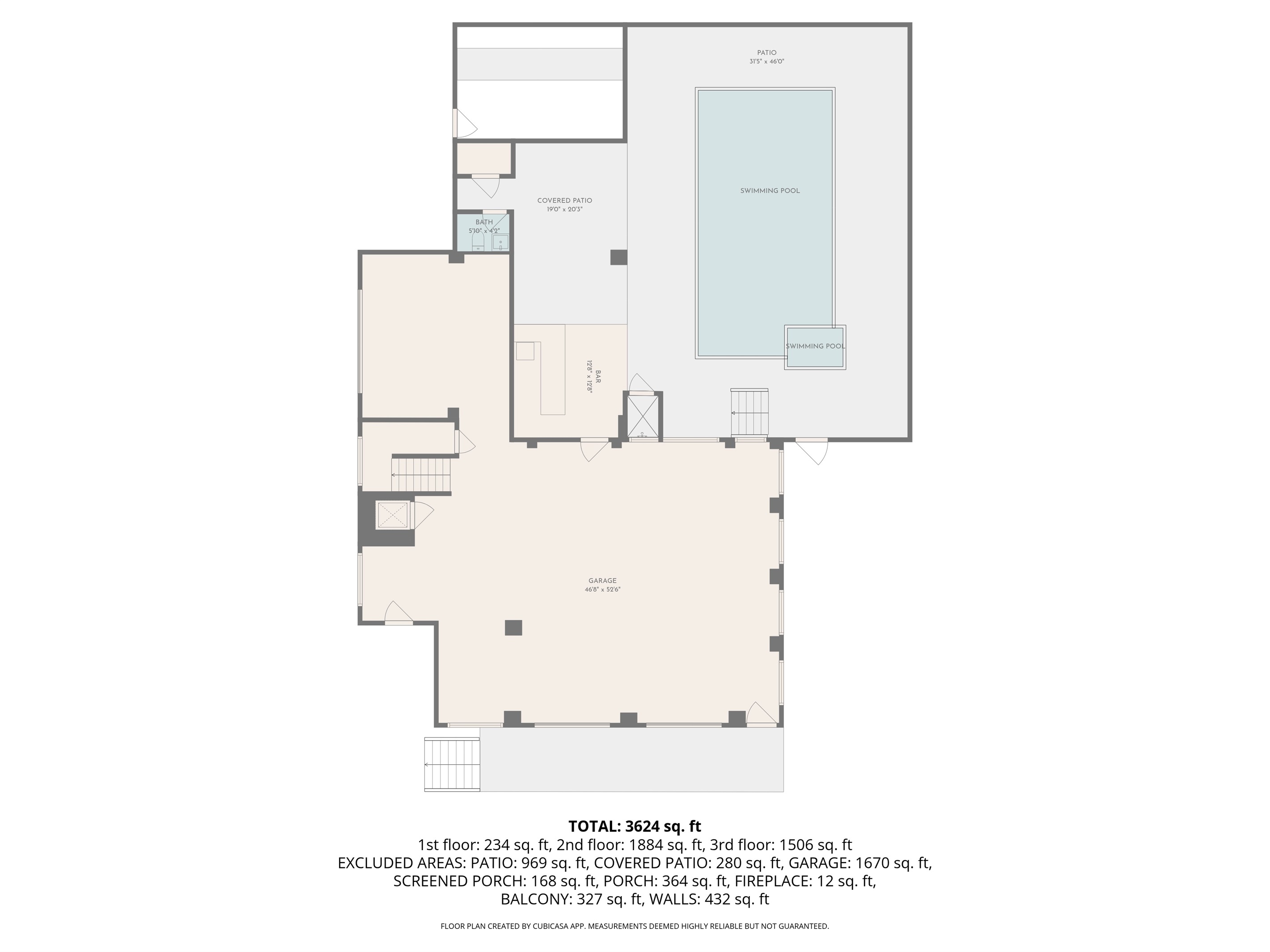 Ground Floor, Floor Plan | On Beach Time | 6 30th Ave, Isle of Palms, SC | IOP Escapes