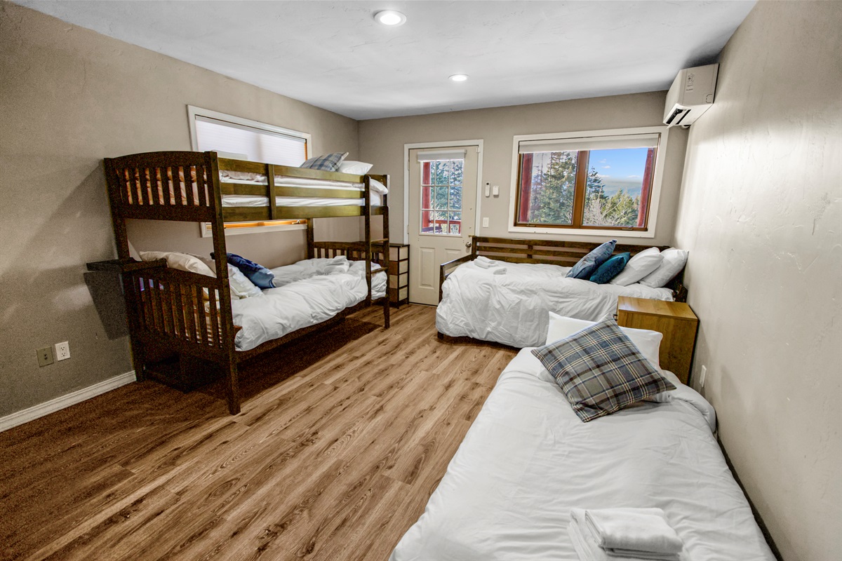 4 twin beds, ground floor bedroom 2