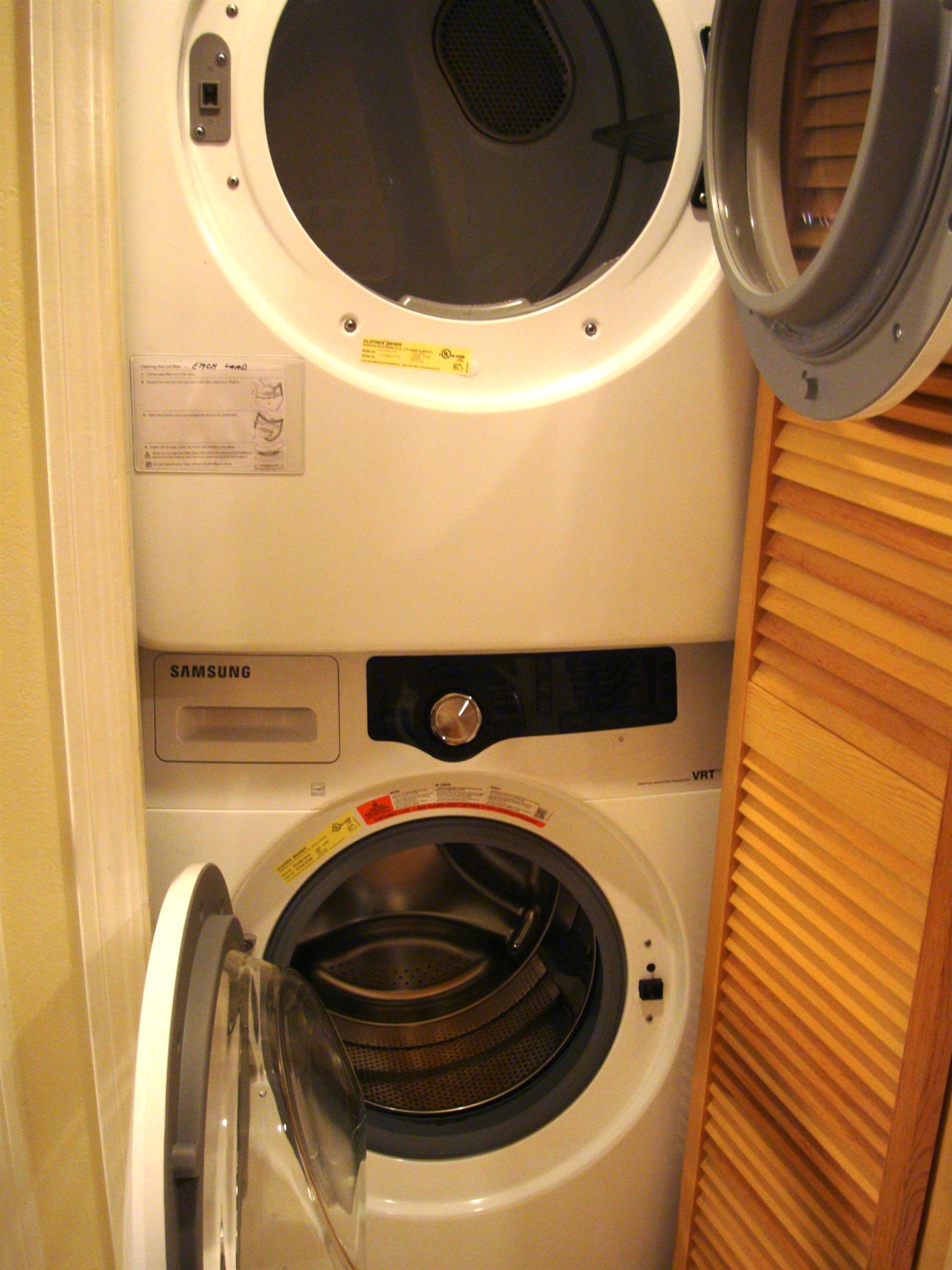 Quiet extra large front-loading capacity washer & dryer