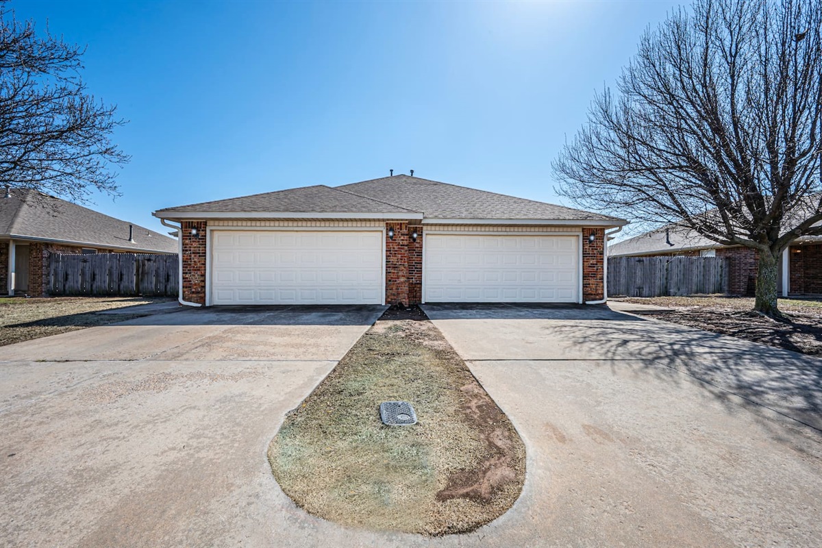 Stylish, classic brick exterior with plenty of off-street parking.