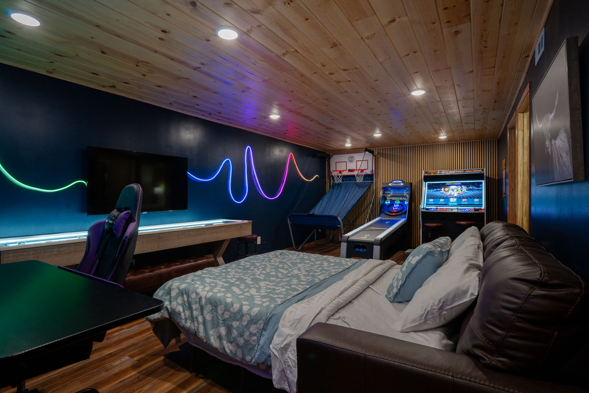 Game Room Features Queen Hide A Bed Couch