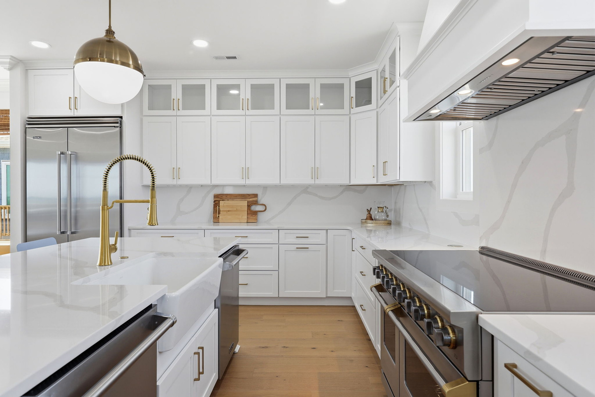 Chef-ready luxury kitchen with high-end finishes and everything needed for memorable group meals
