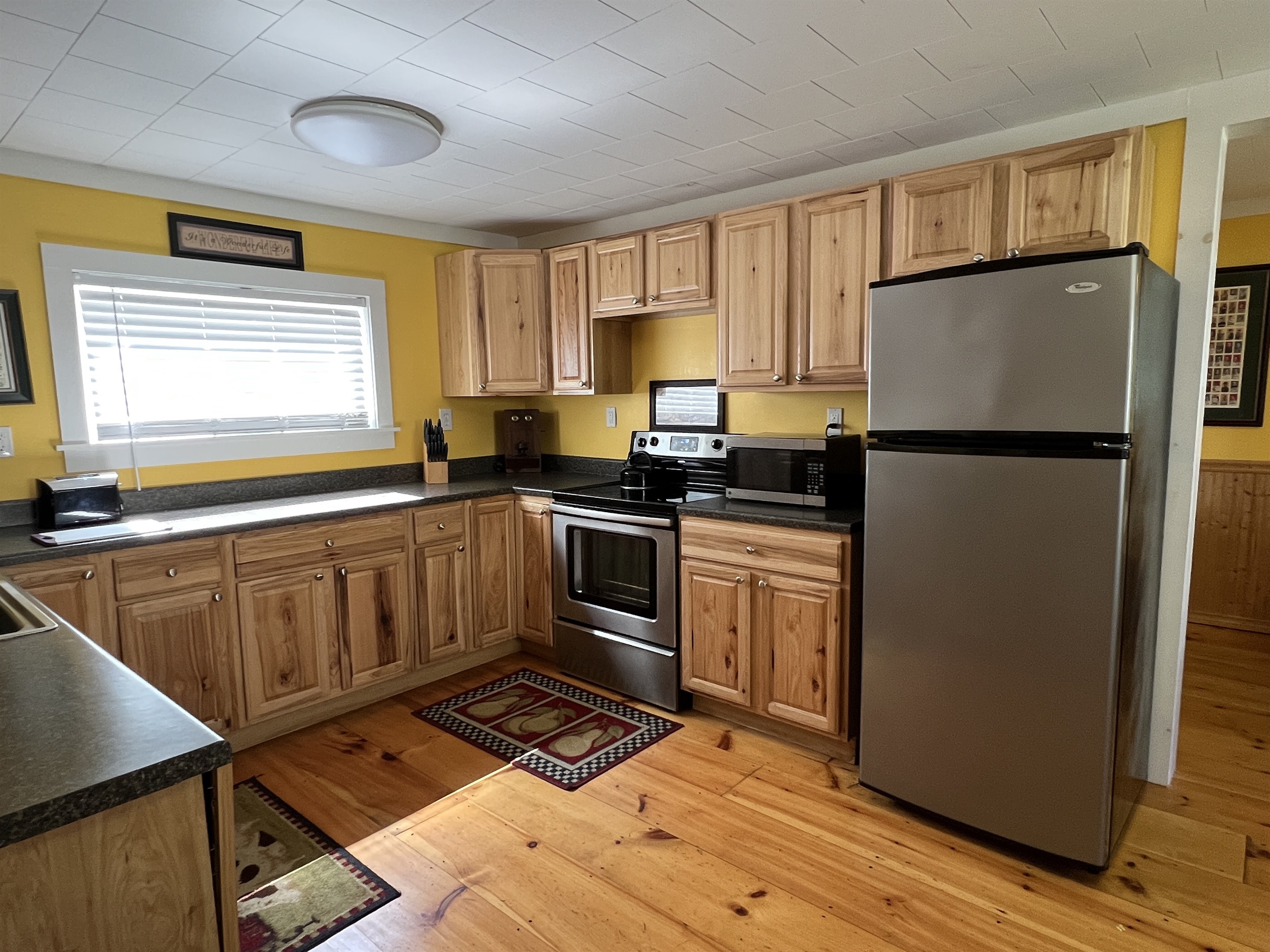 The Kitchen is fully equipped with pot and pans, small appliances and cooking basics.