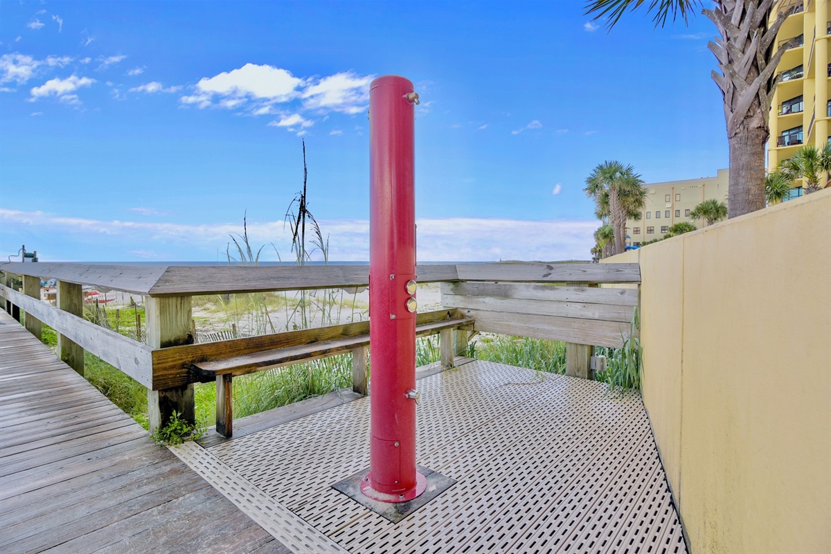 Beach access shower 