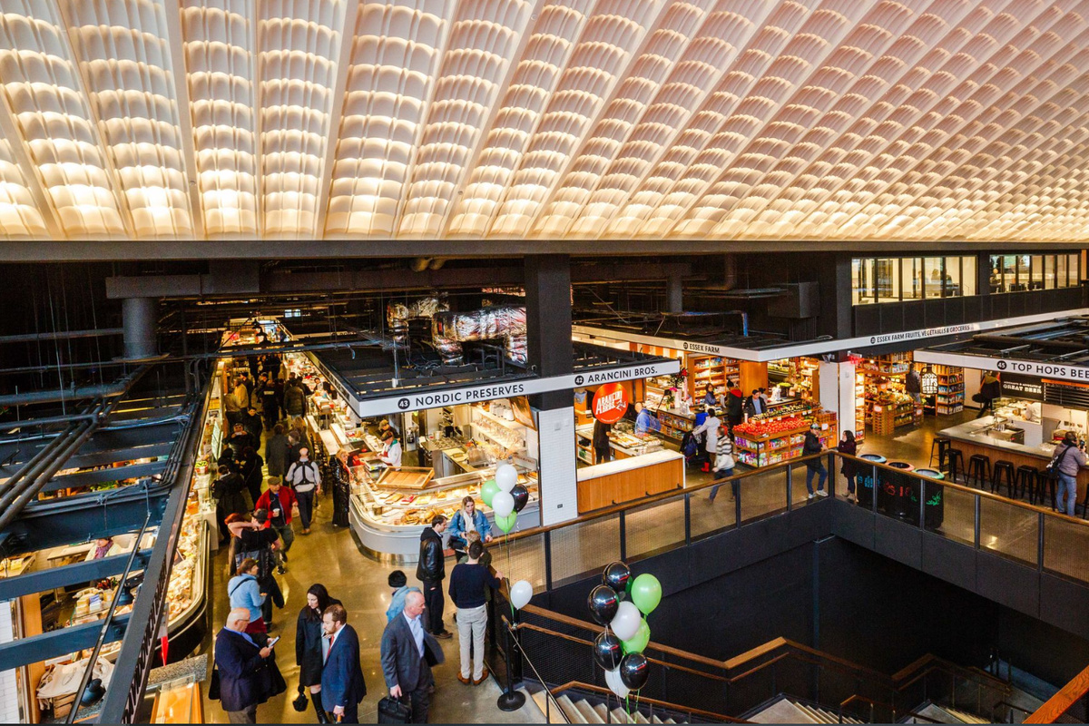 Essex Market food hall — Lower East Side, NYC