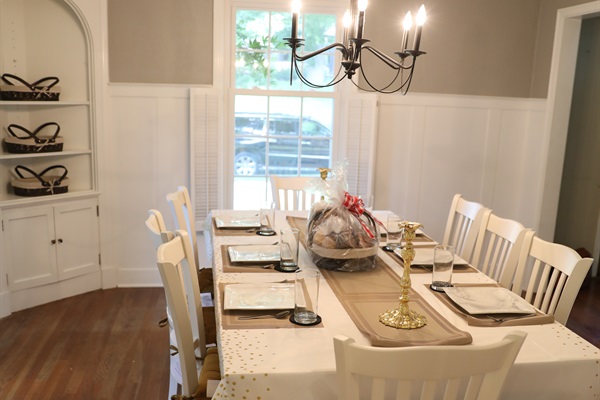 Dining room showing pathway to Foyer