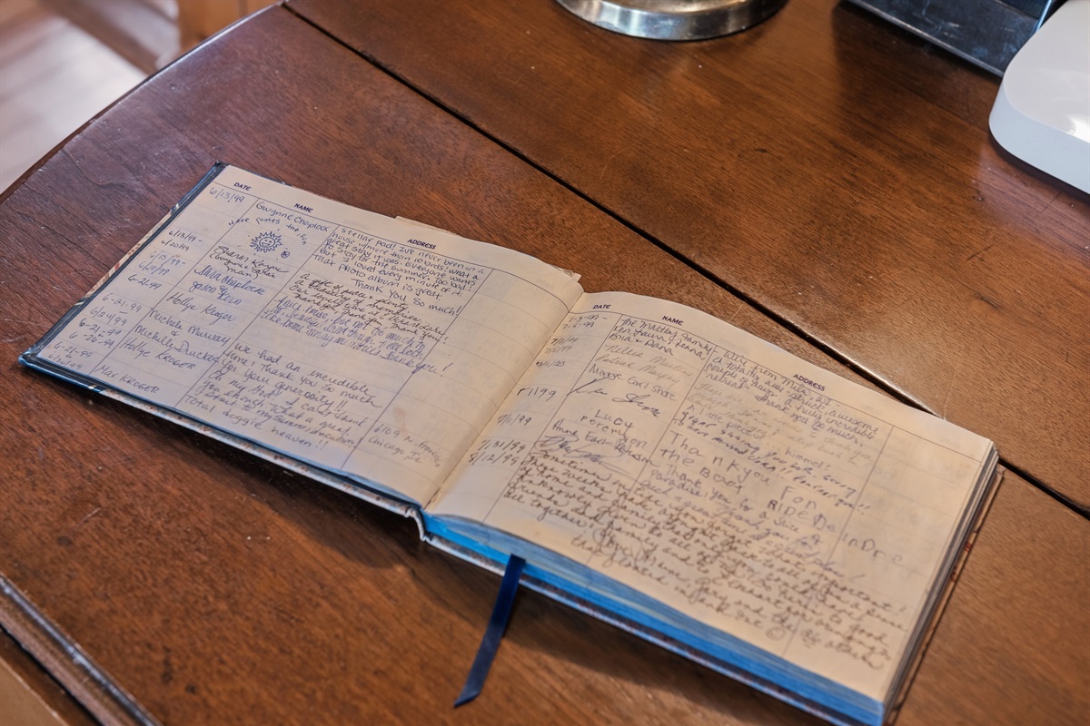 Open book display showcasing stories from the past