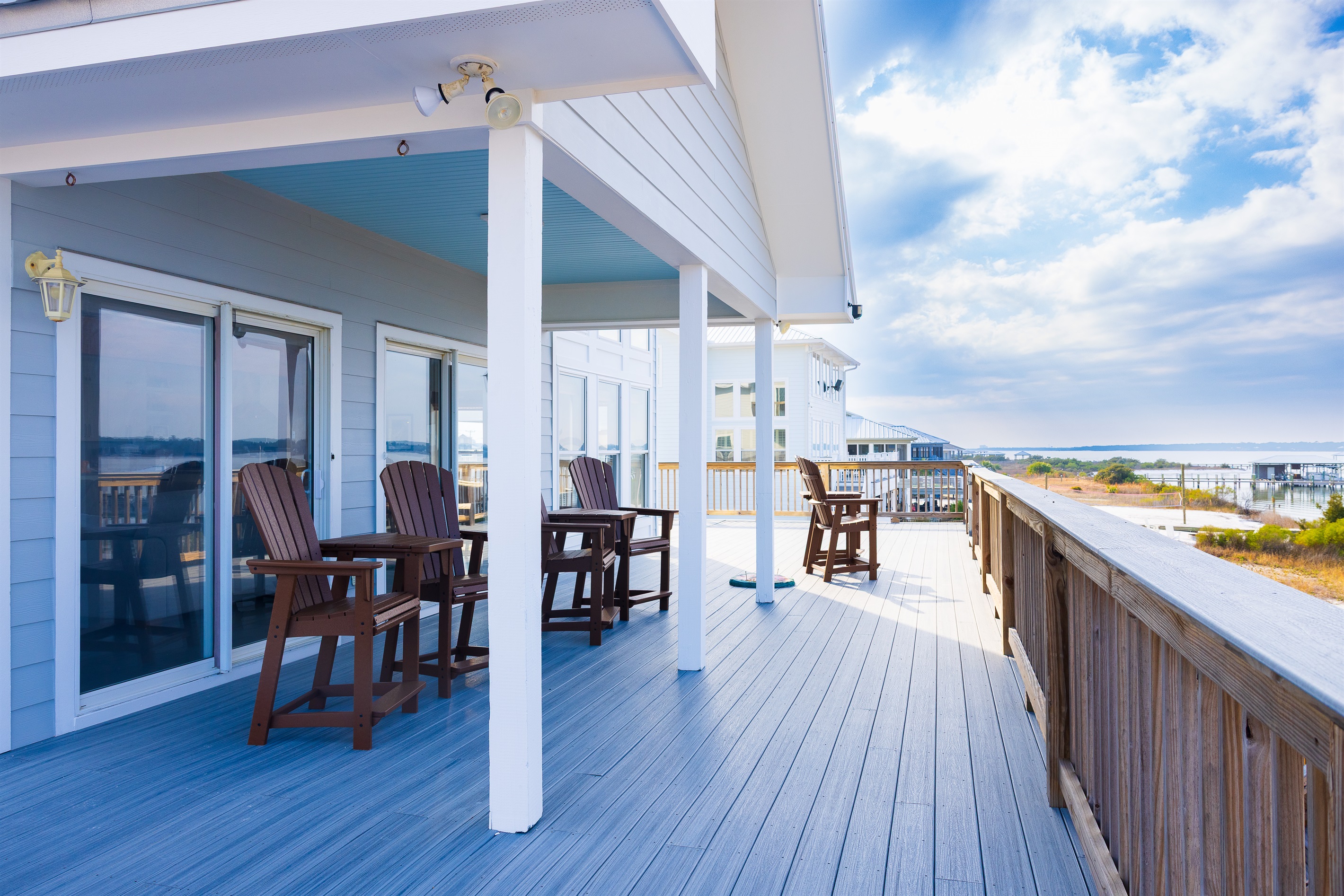 North deck faces Lagoon with Bistro seating