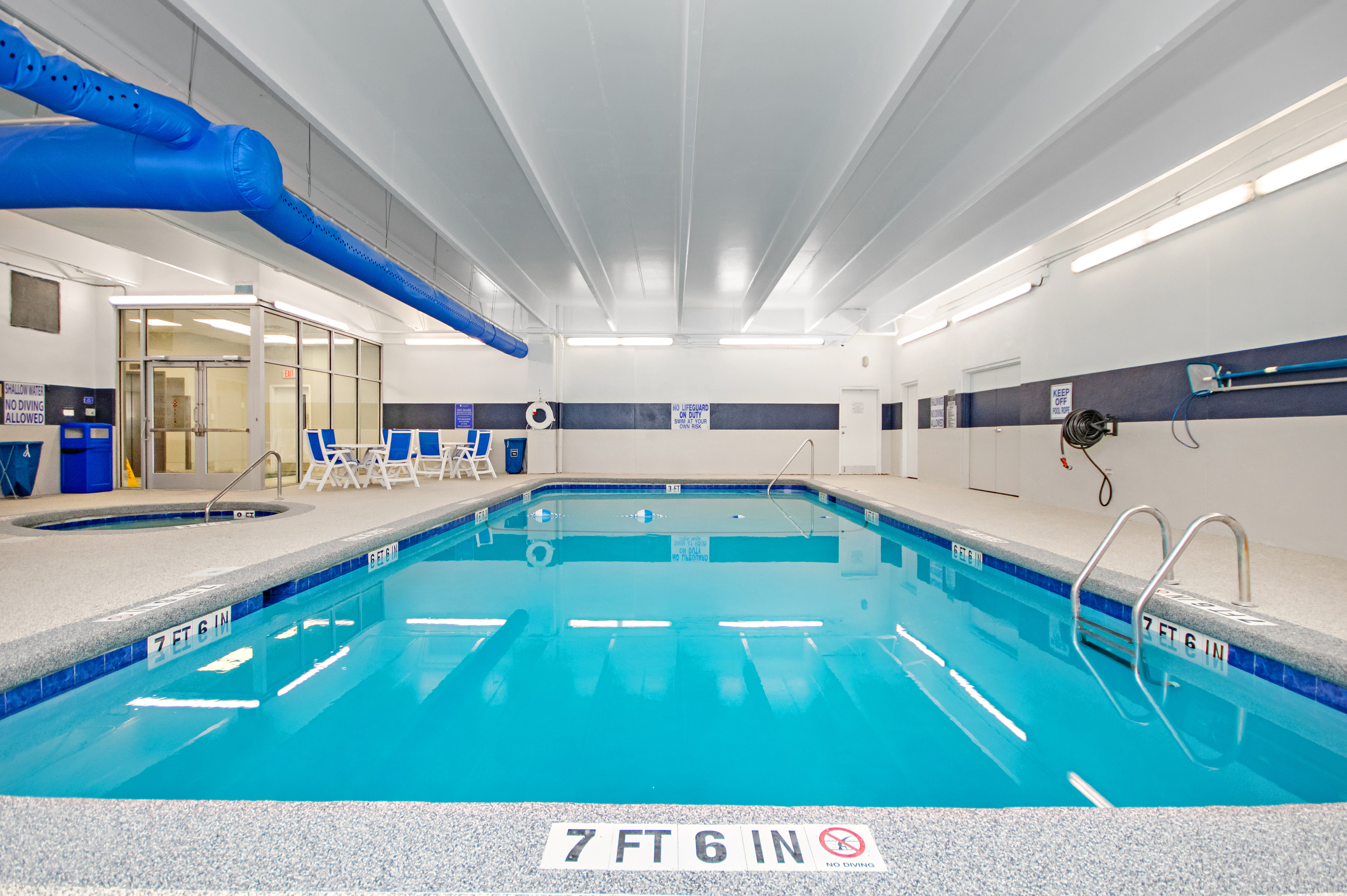 Indoor heated pool for indoor fun