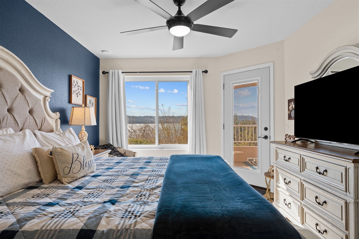 Bedroom with direct balcony access.