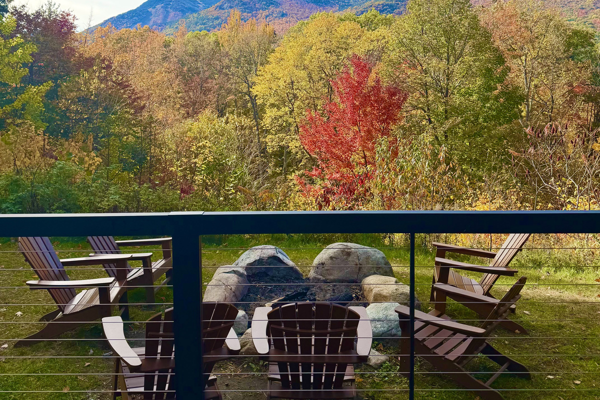 Fall view of the Adirondack Mountains from the deck!