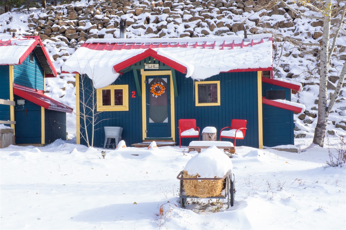 Welcome to your cozy winter escape from the hustle and bustle — Raymond Store Cabins