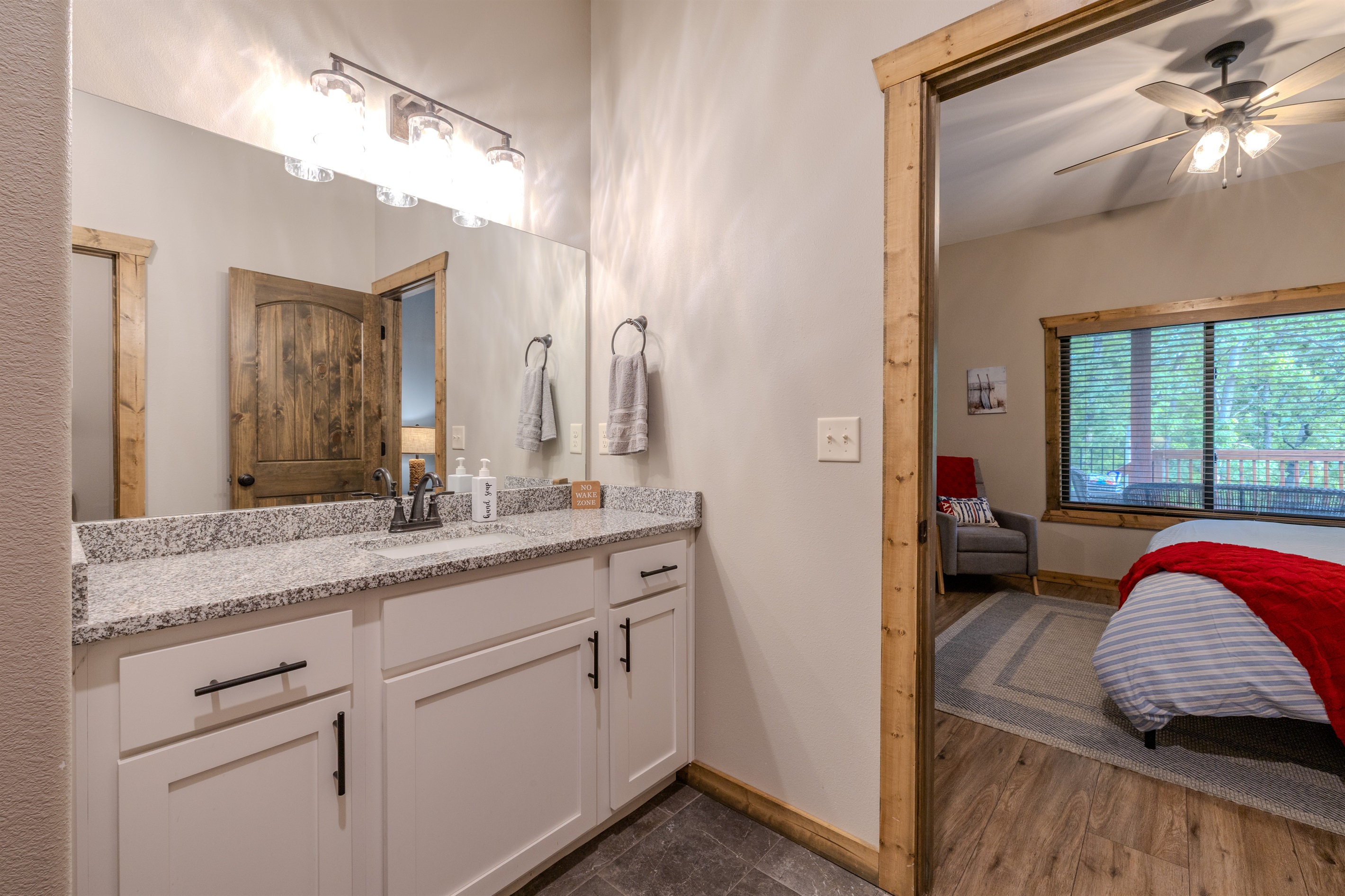 Lower level jack and Jill bathroom