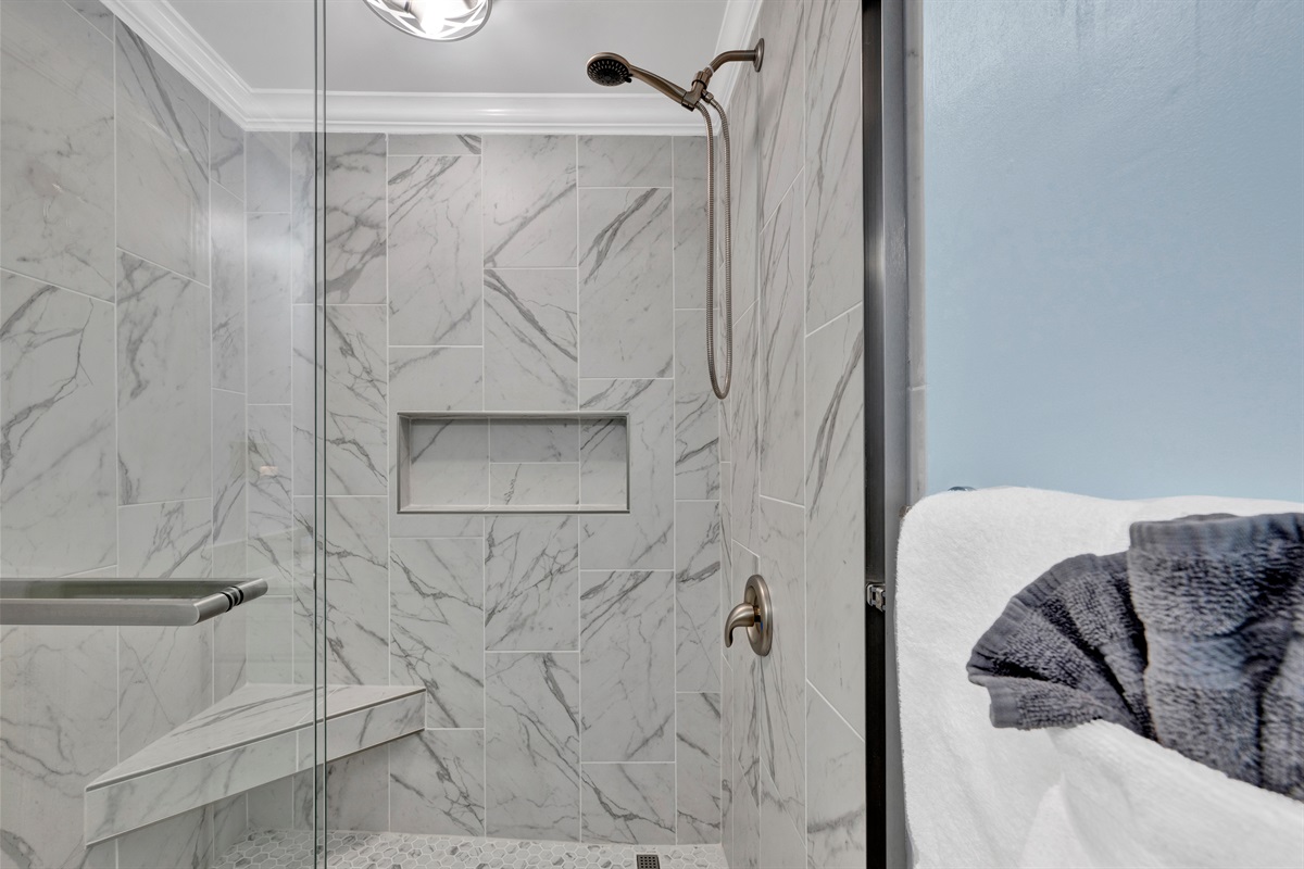 En-suite bathroom large tiled shower