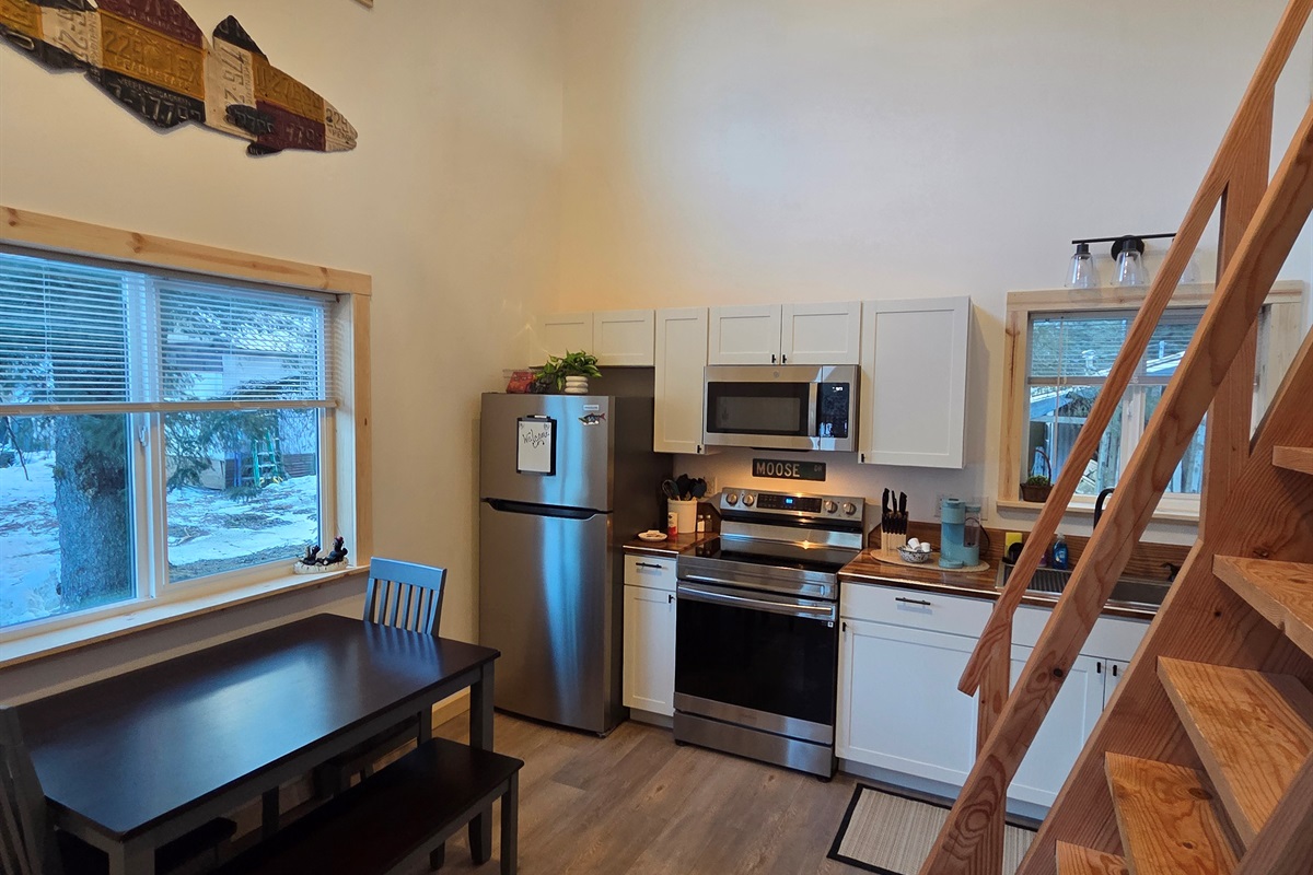 Kitchen and dining area