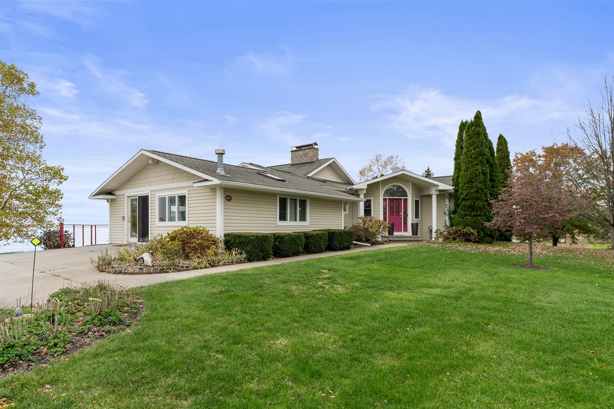 Roadside view of the property