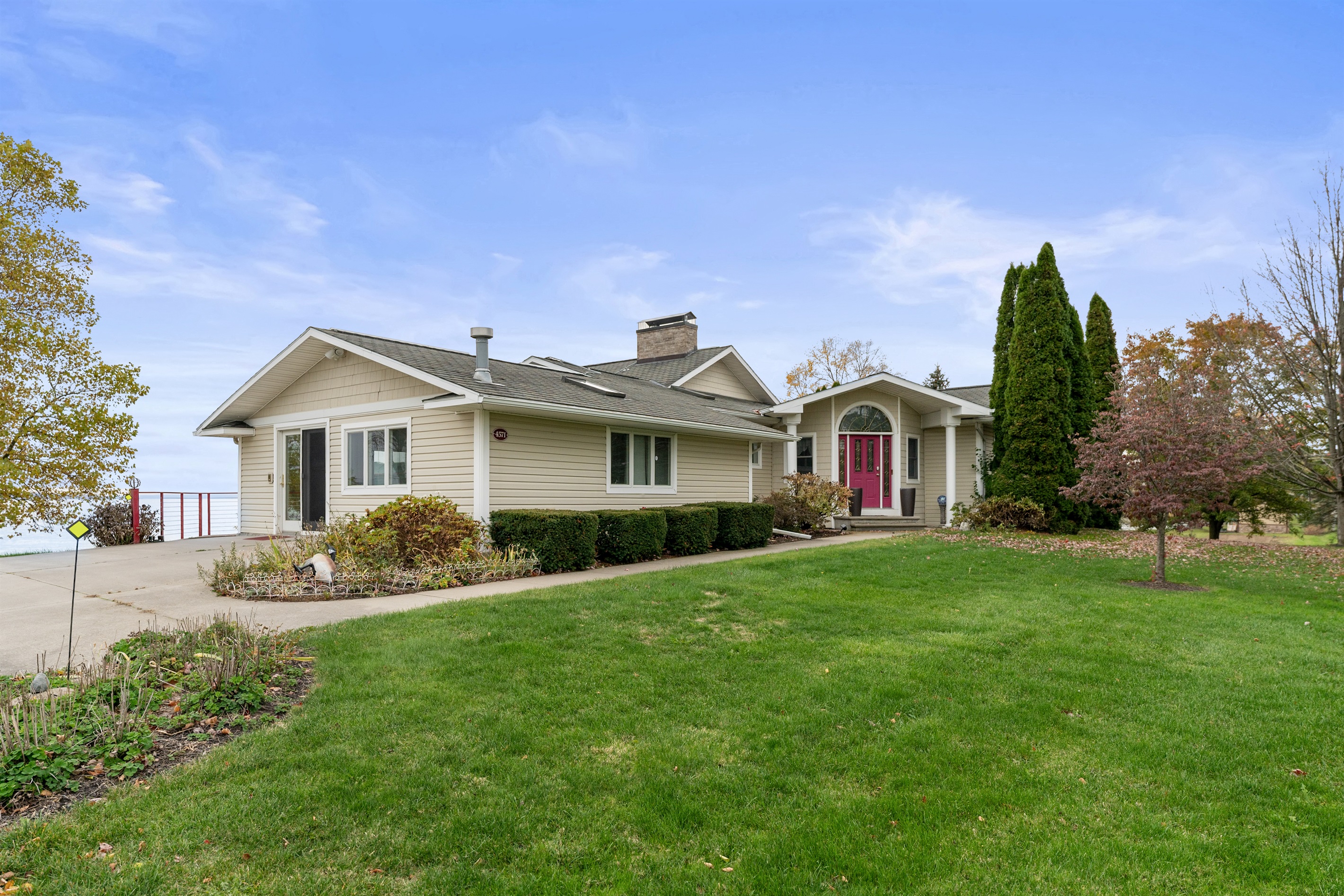 Roadside view of the property