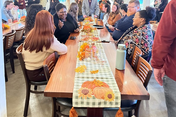 Friendsgiving gathering for a huge group was a big success!