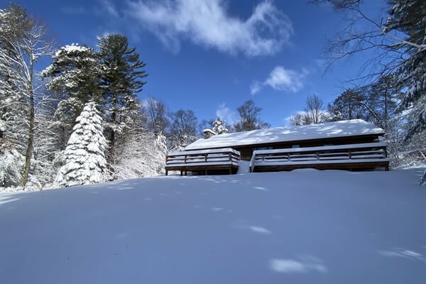 Back yard after a snowstorm
