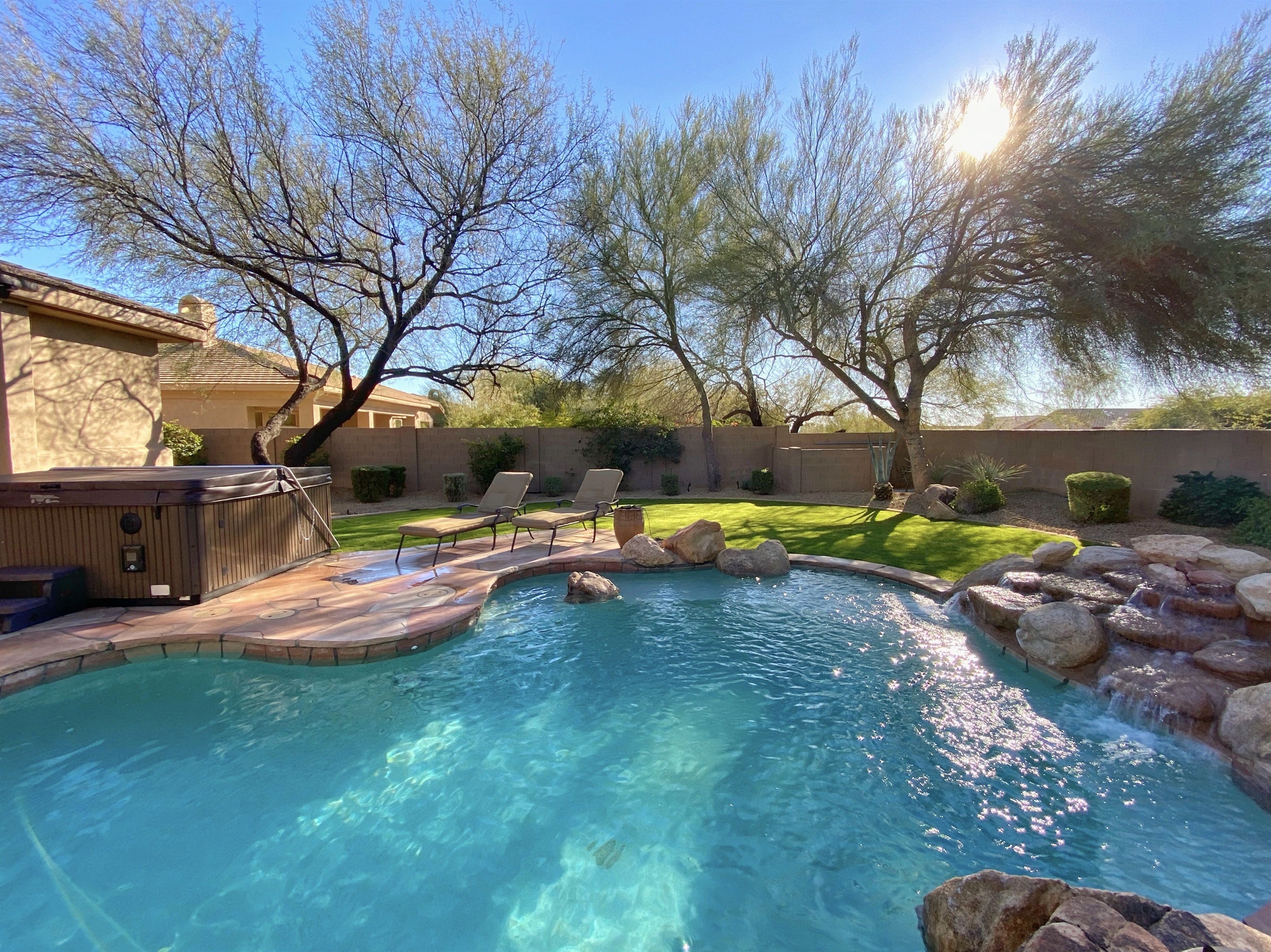 Resort like backyard w/ Heated pool. Home Theater 3
