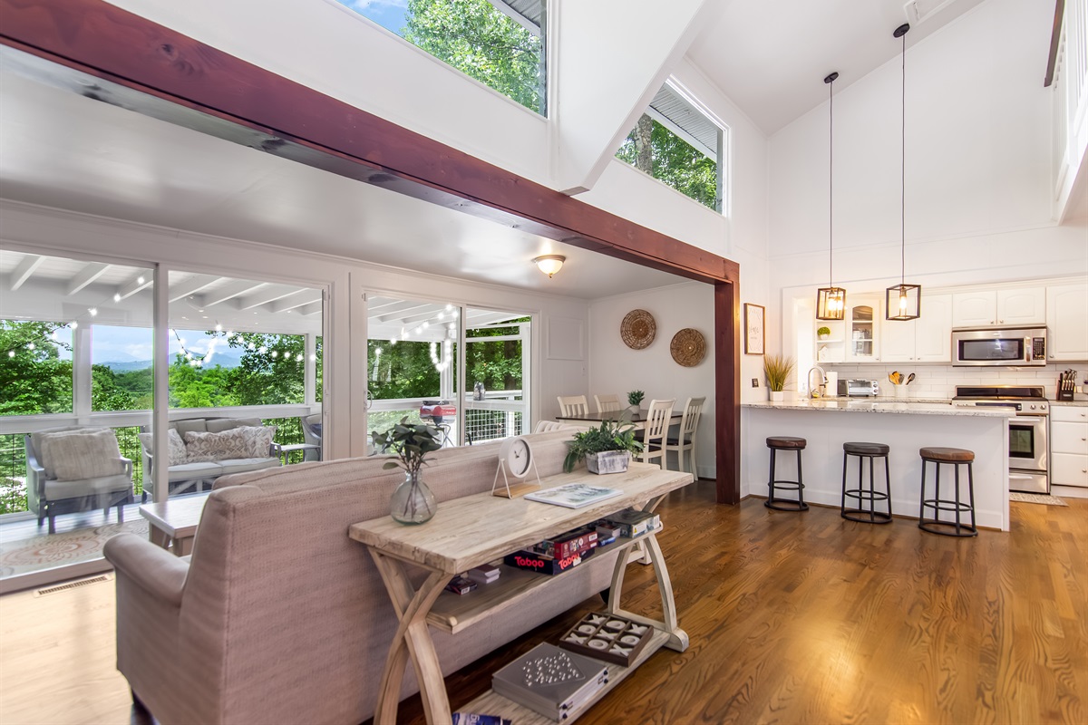 Spacious Living Area  & Kitchen View