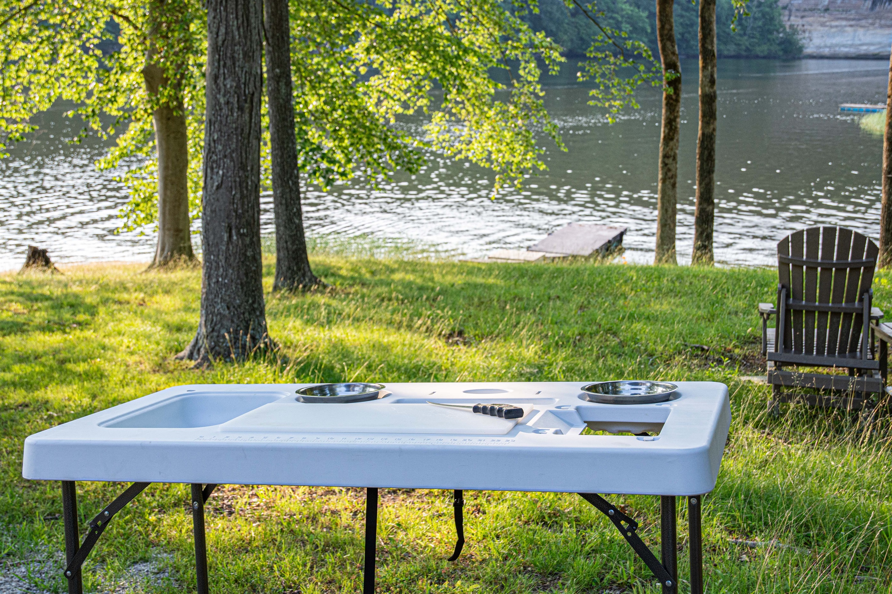 Cap off a rewarding day of fishing with the convenience of our fish cleaning station.