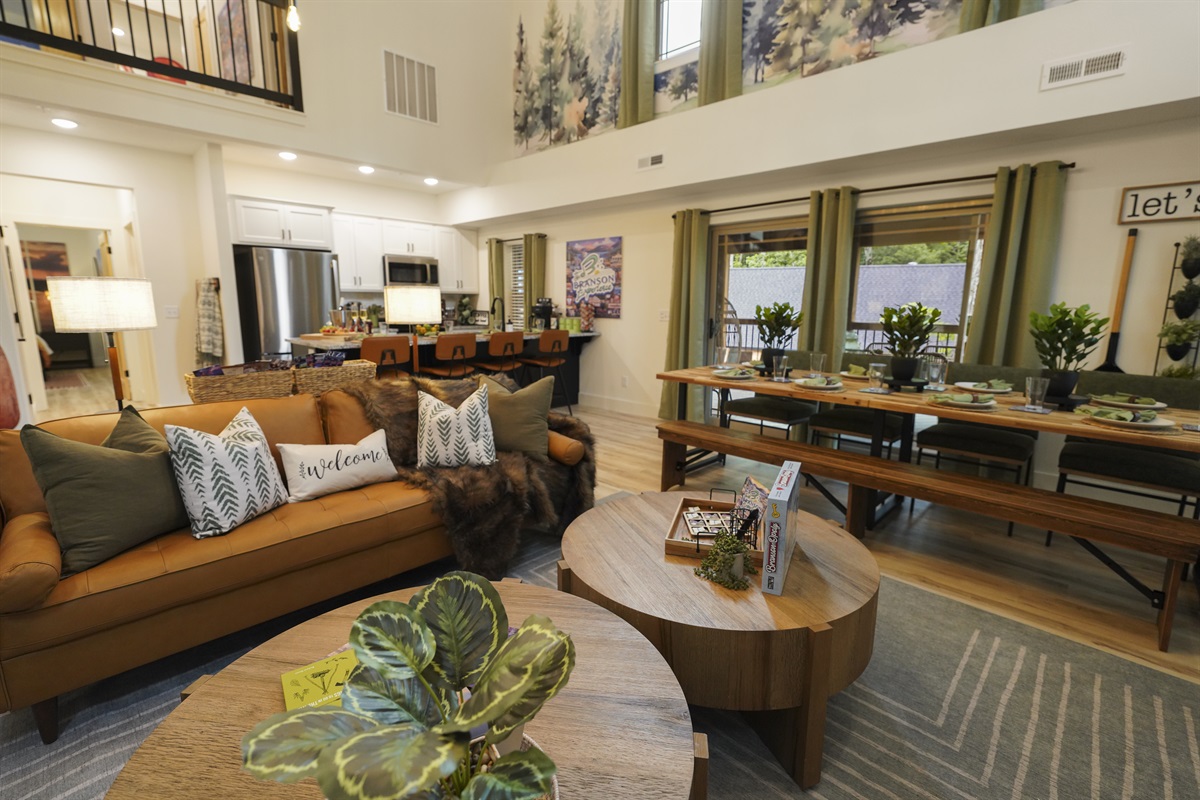 The living, kitchen and dining areas are connected to create more quality family time