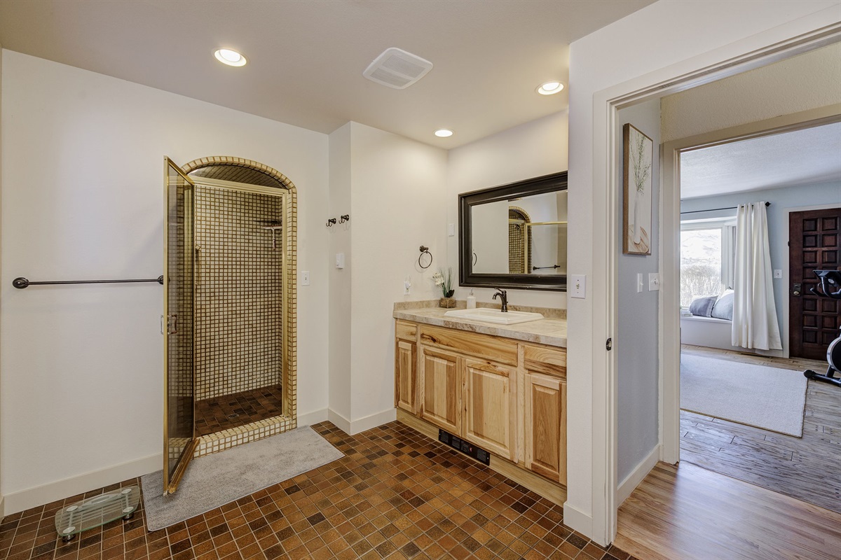 Large walk in shower