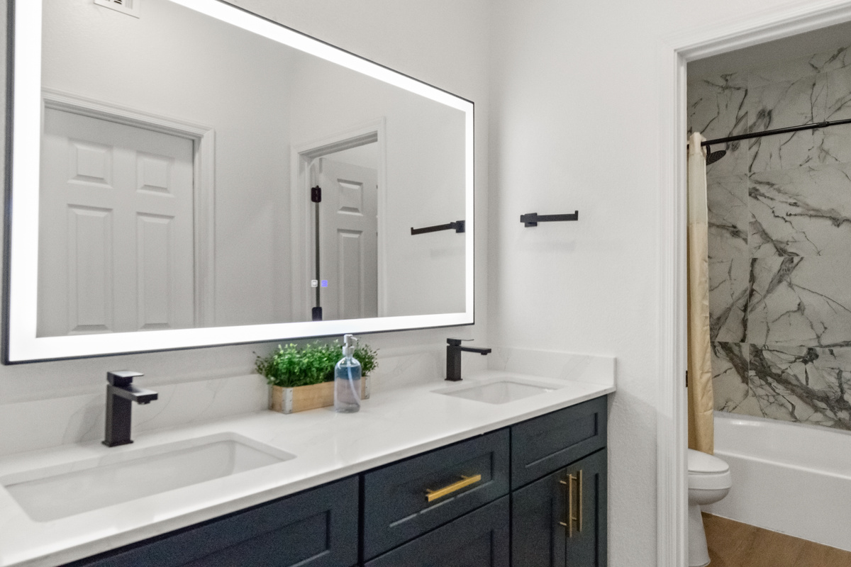 Sparkling clean bathroom maintained to standard