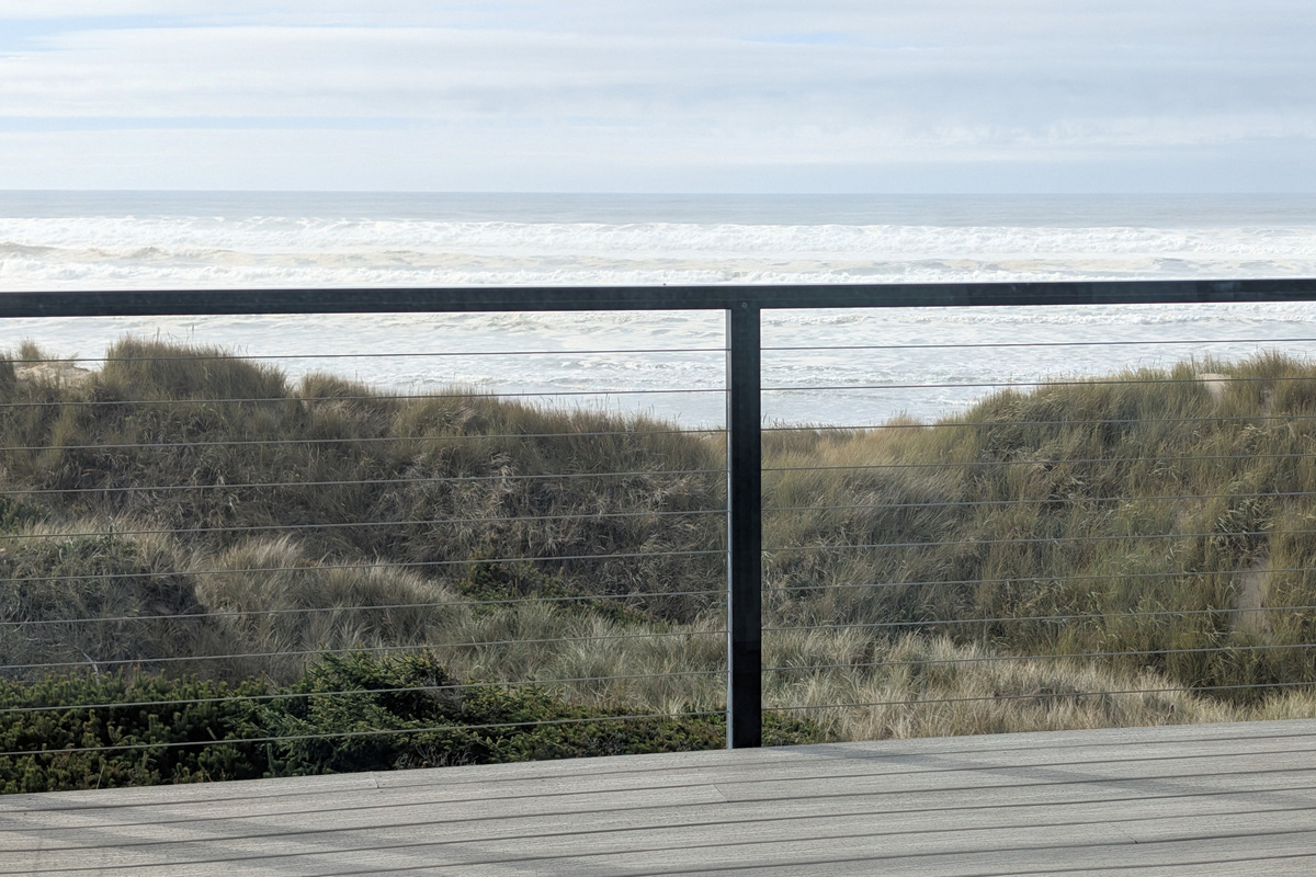 Stormy high tide late October-Living room view.