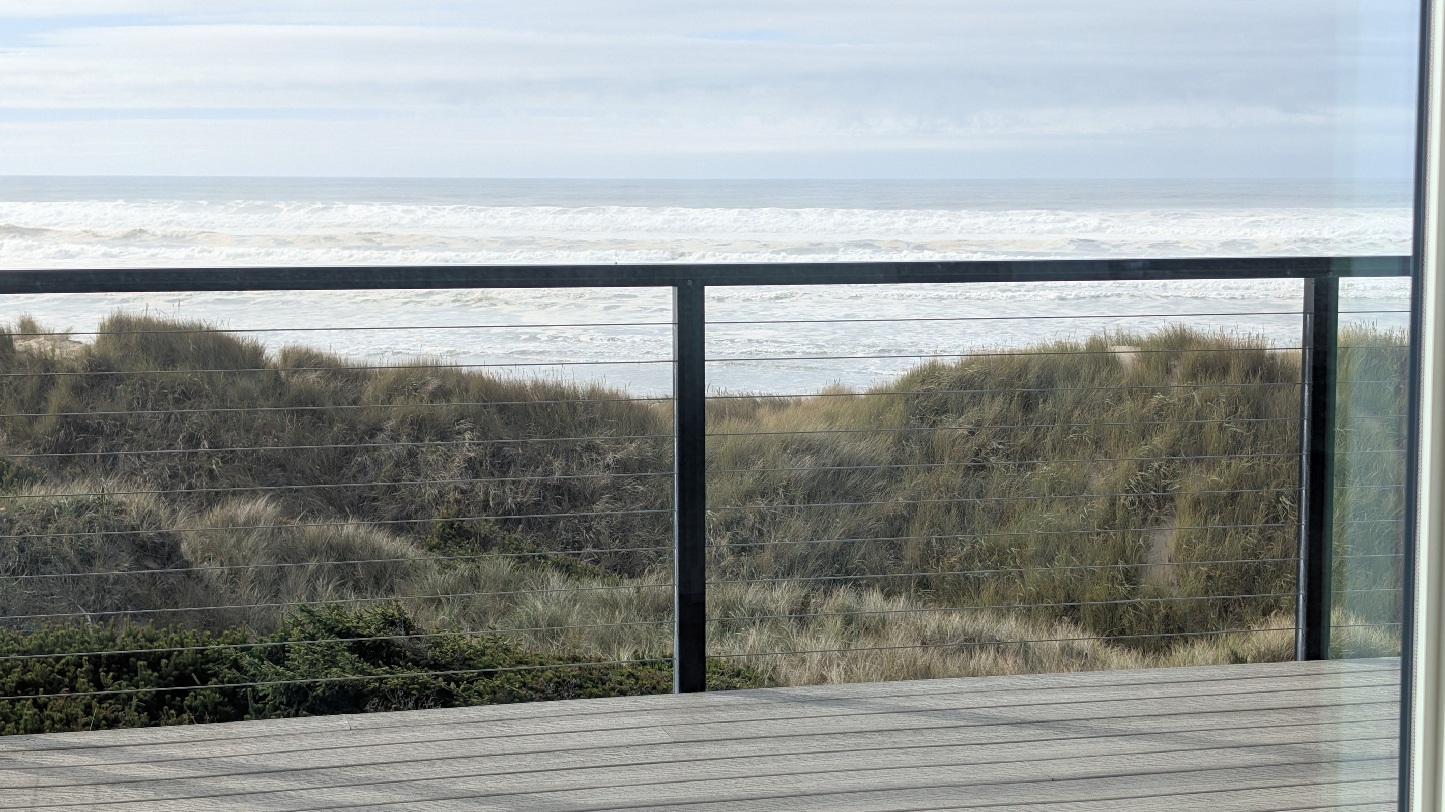 Stormy high tide late October-Living room view.