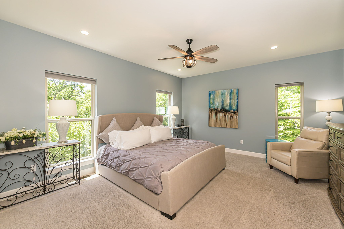 The blackout shades in all of the bedrooms will help ensure a restful sleep.