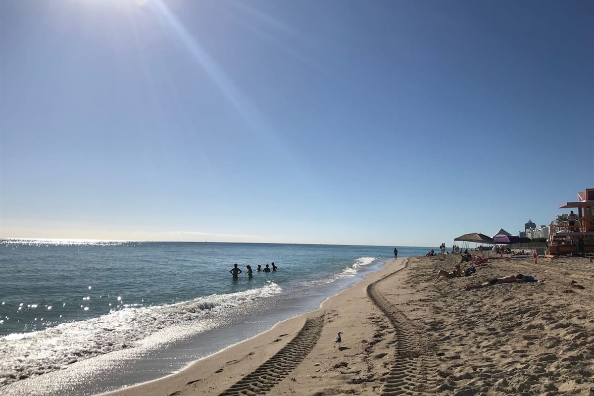 Beach in the morning, perfect for a walk on the sand or a quick swim before the day starts