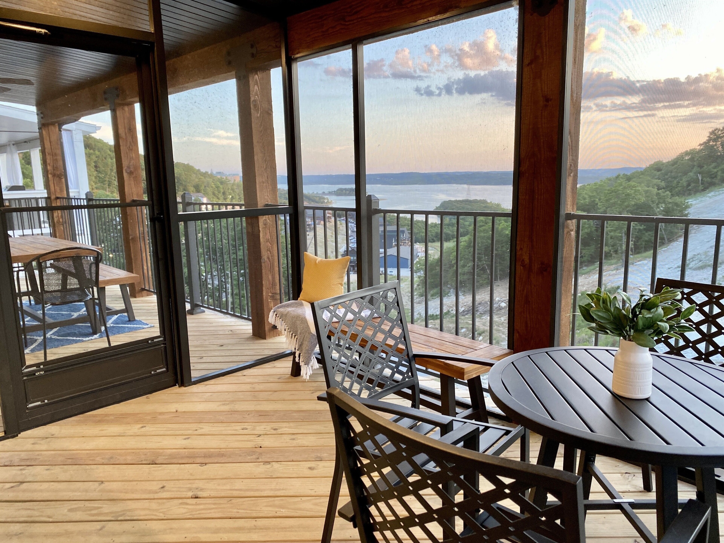 Beautiful main level deck sunset