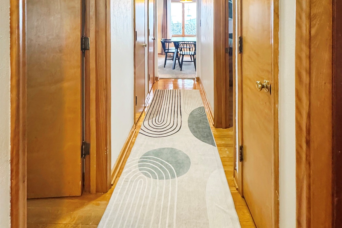Main floor hallway connecting the home.