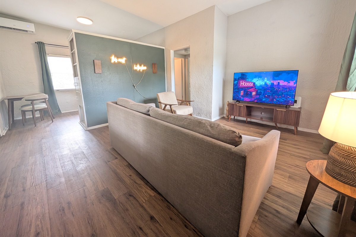 Laid back living room with smart TV