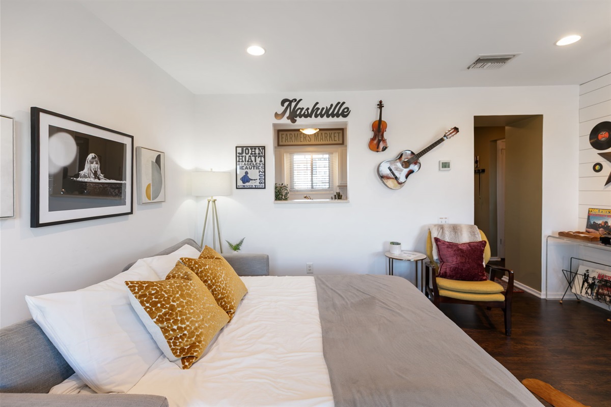 Sofa bed with memory foam mattress