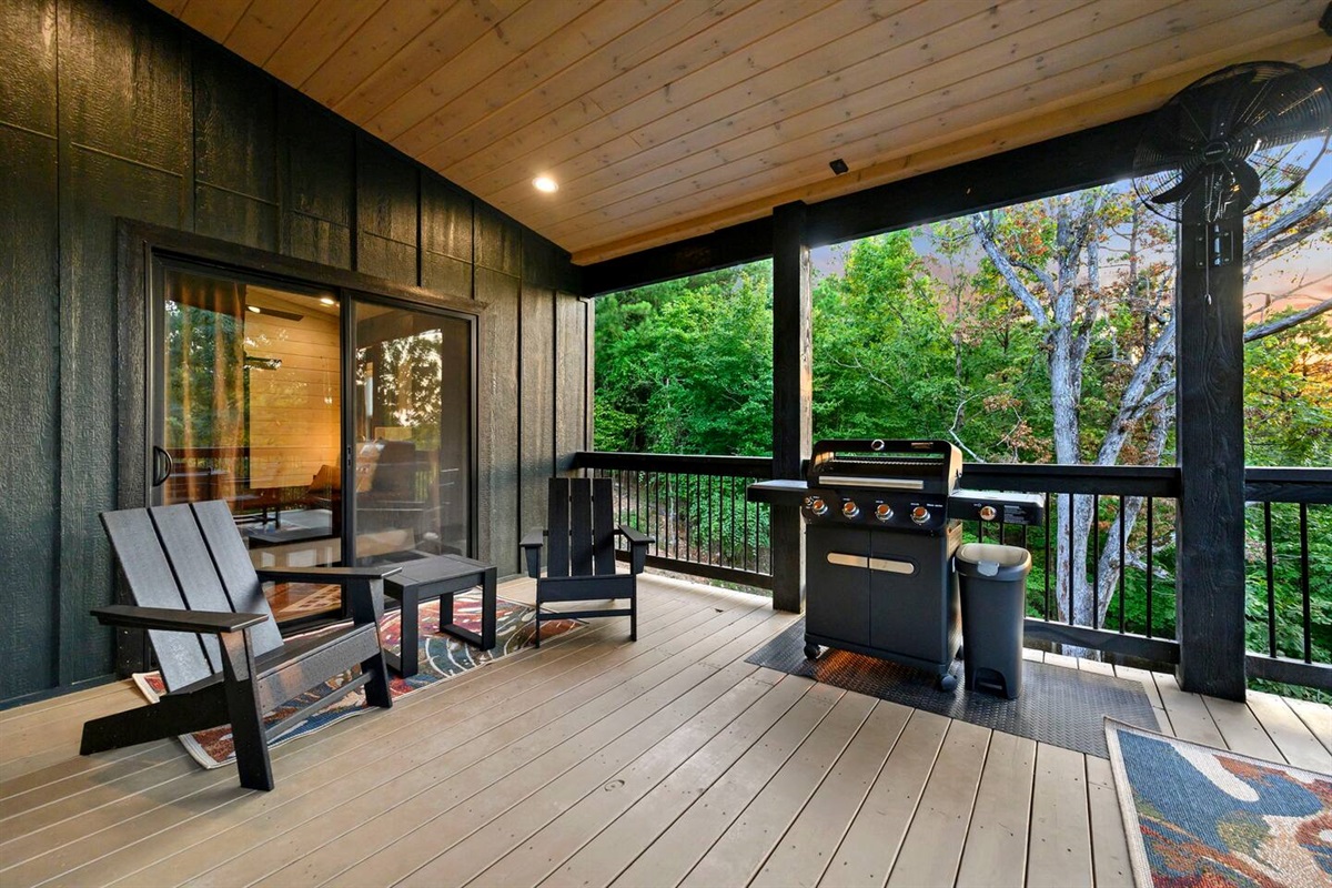 Seating and coffee table off of the primary bedroom is a great place to start your morning while sipping your favorite coffee!