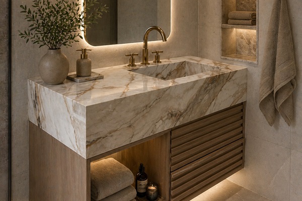Private bathroom with rainfall shower head
