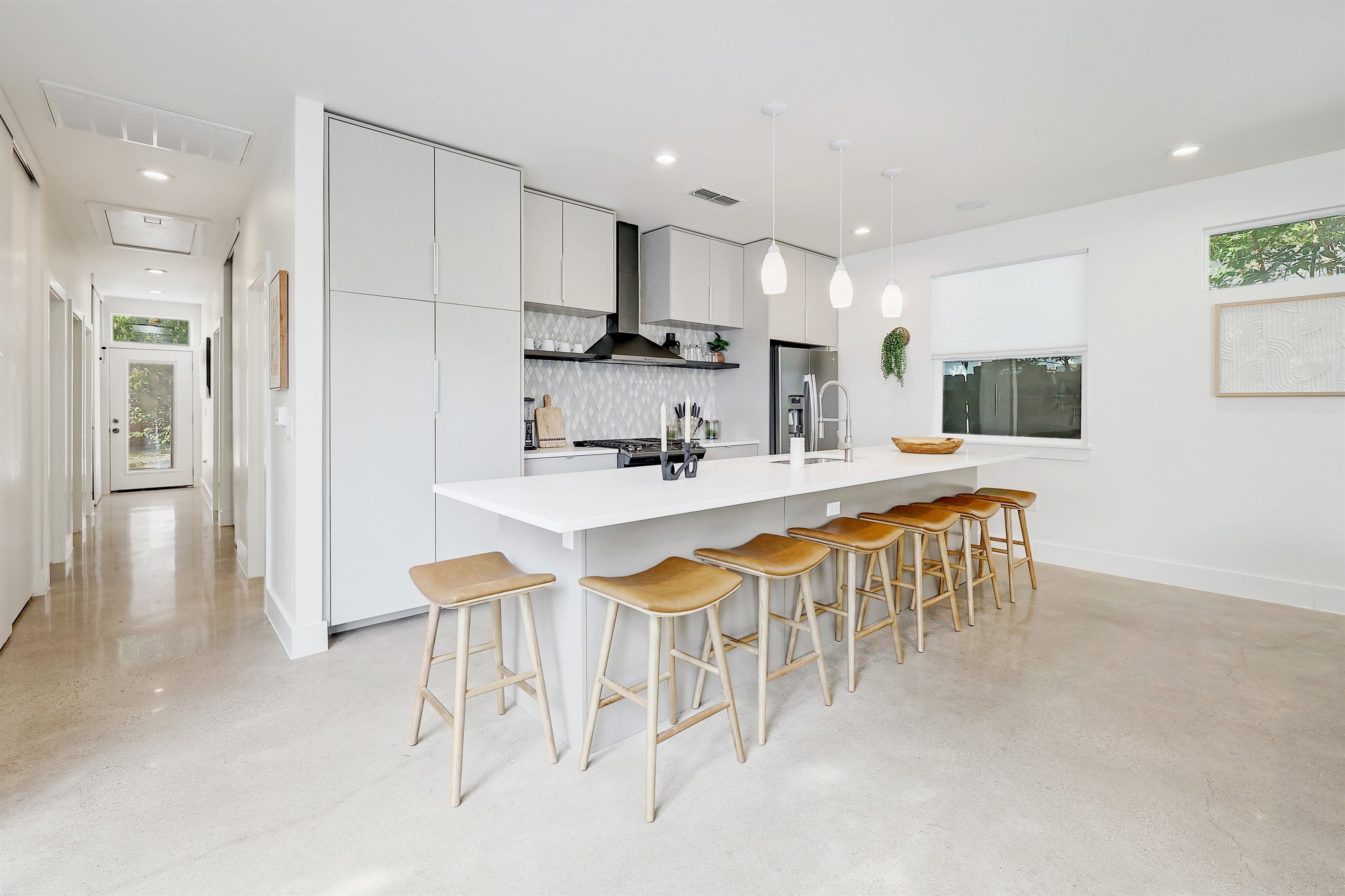 Kitchen area with dining