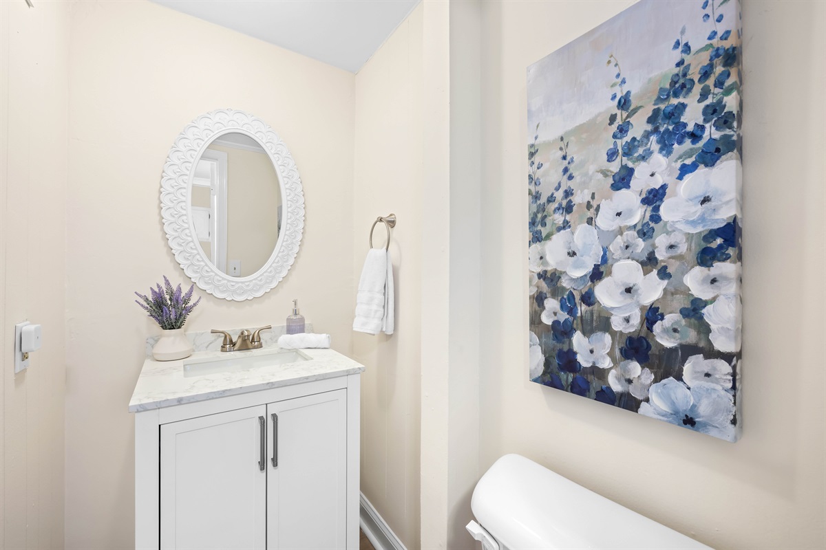 1/2 bathroom downstairs