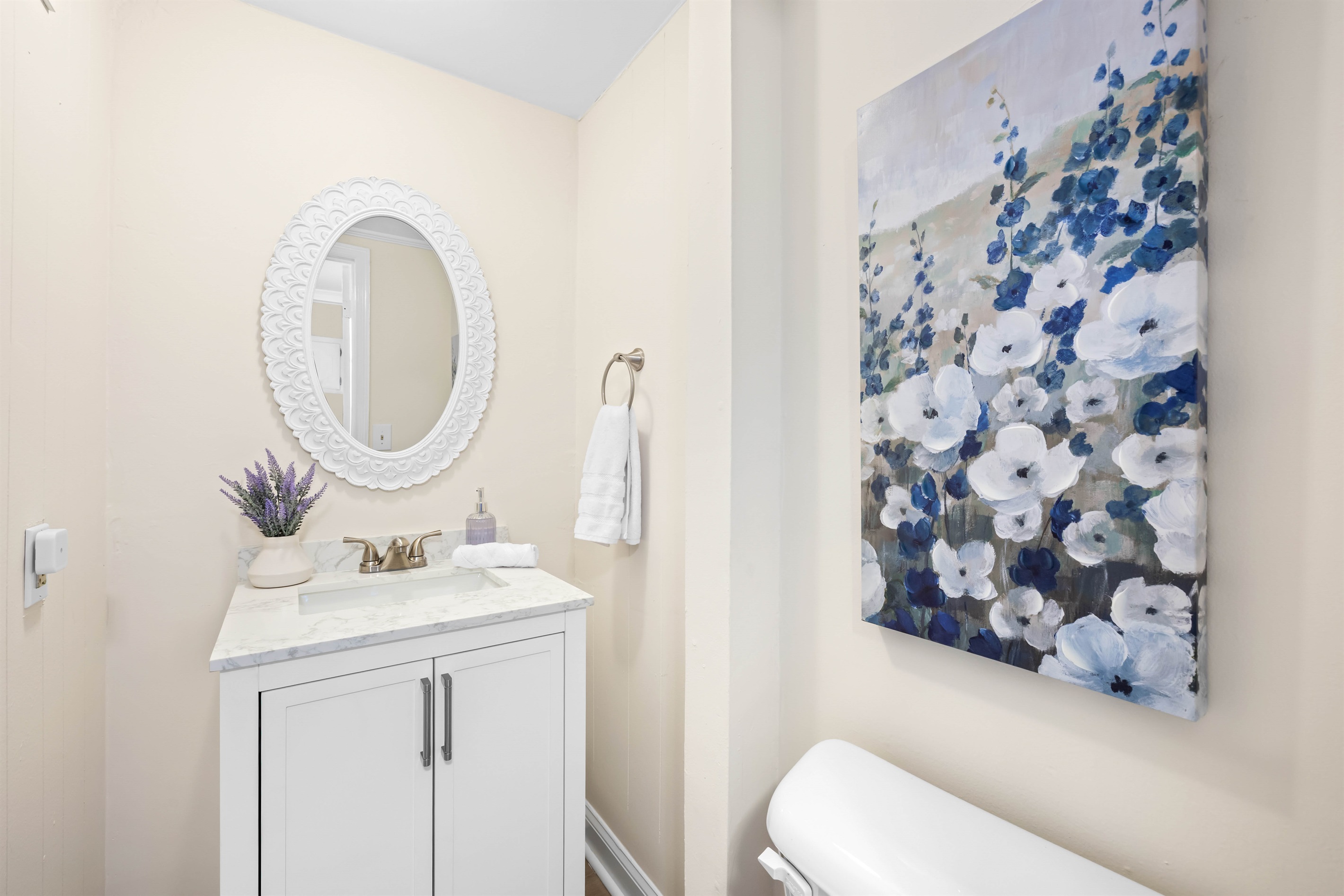 1/2 bathroom downstairs