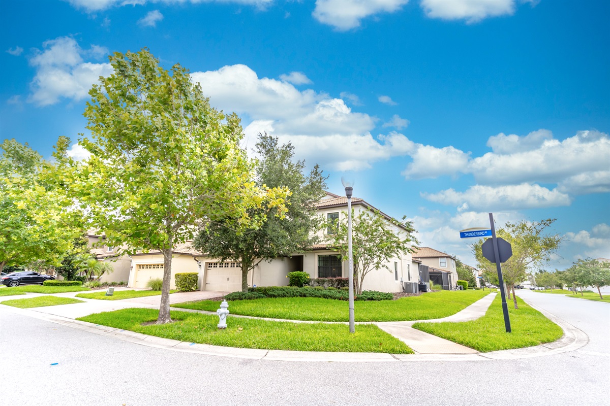 Enjoy the large corner lot