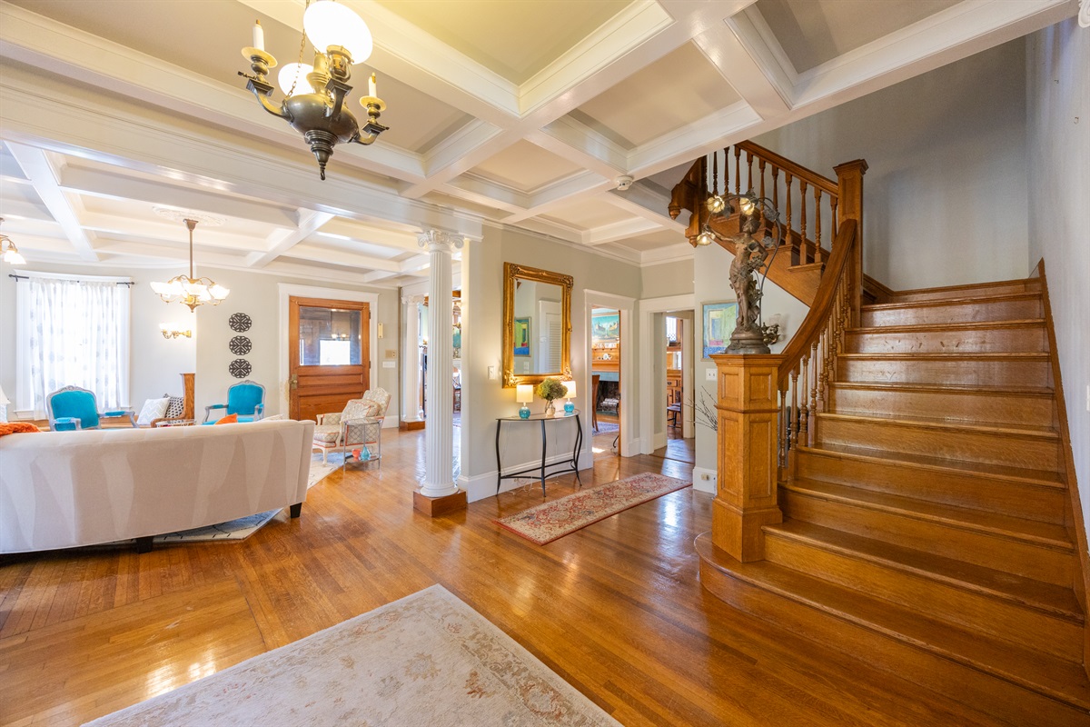 Staircase leading to the upper level