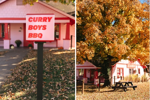 Thai BBQ fusion spot in a charming bungalow with lovely back patio