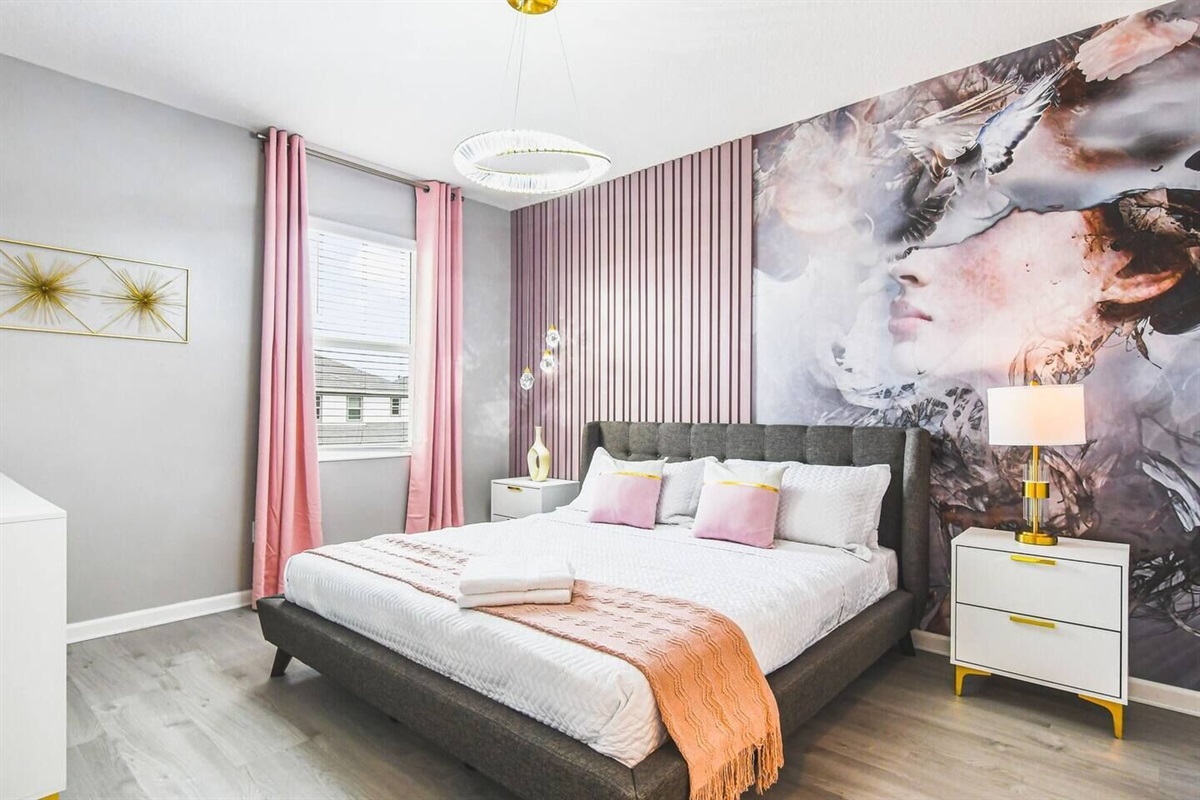 Step into luxury with this spacious king bedroom featuring a private ensuite bathroom, your personal retreat for comfort and relaxation