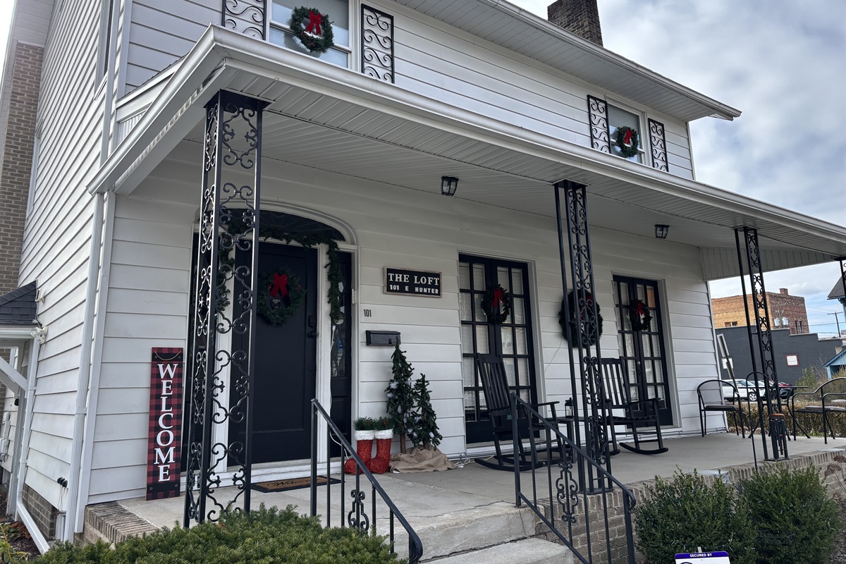 We even decorate the exterior for Christmas!